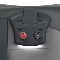 console usb, pulsante di fermata, luce led