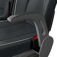 Inserto bracciolo in carbonio/radica