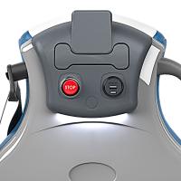 Console con usb, pulsante di fermata, luce led